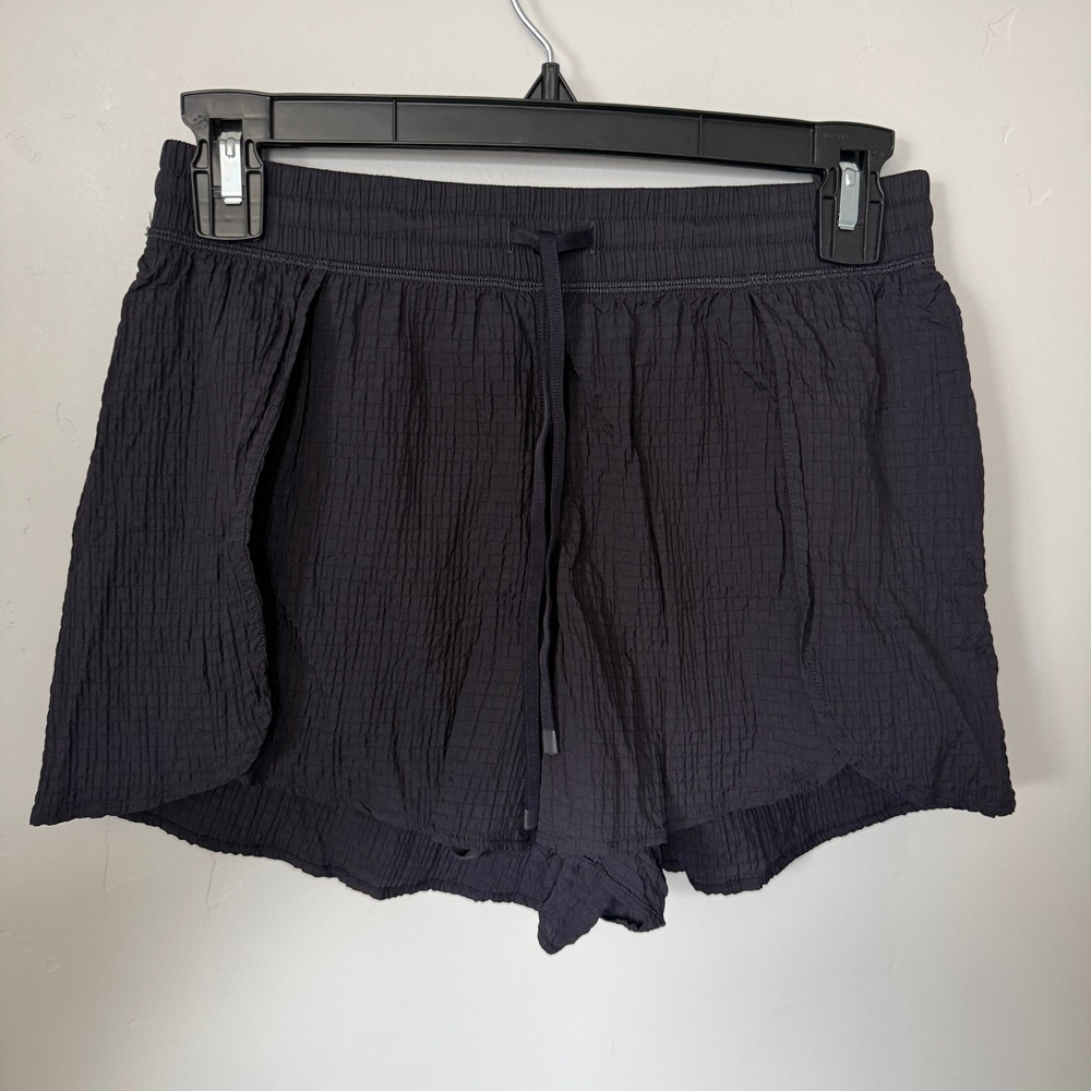 lululemon Negative Split Textured Run Short 2.5 Black Womens XS LW7DH3S - Picture 4 of 8